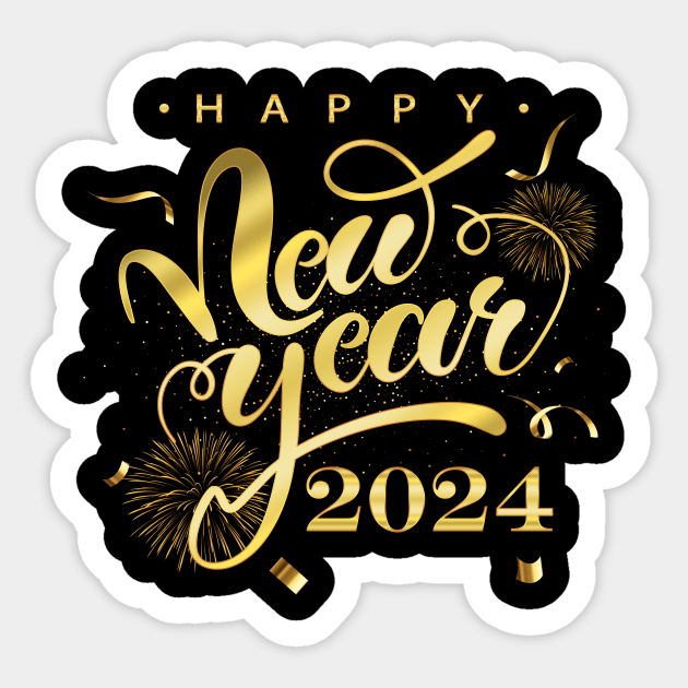 New Year Eve 2024 Family Matching Merry Xmas Christmas 2024 Sticker by GLOBAL TECHNO